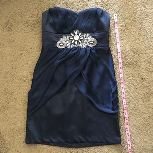 ⬇️Teeze Me strapless formal dress navy blue size 5